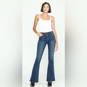 Hudson Holly High Rise Jeans Dark Blue Flare Denim Size 25